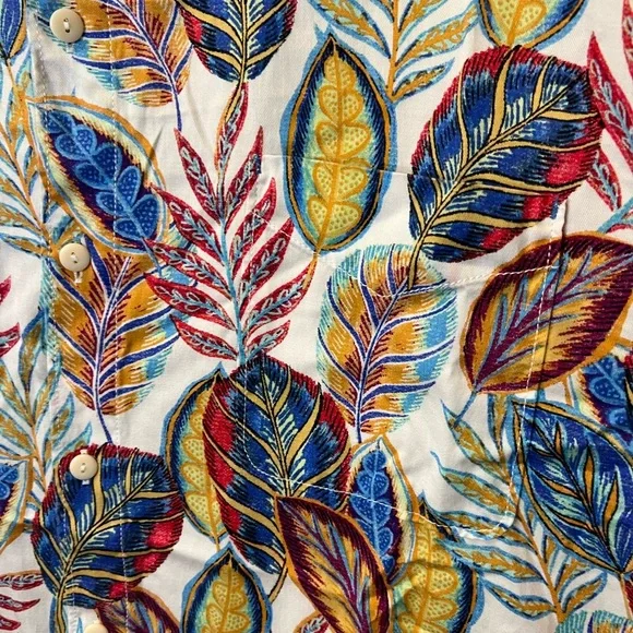 Tommy Bahama Multicolor Leaf Print Shirt - Picture 3 of 5